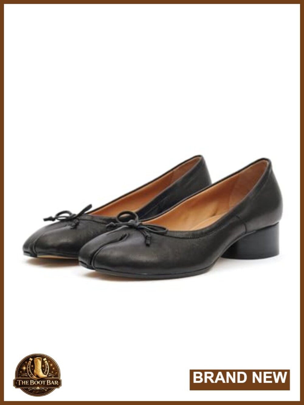 Split Toe Ballet Heels Japanese Tabi Pumps Low Block Heel Office Party Shoes